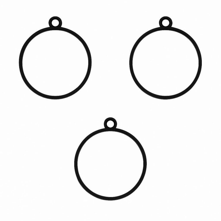 قالب برنجی طرح دایره مشکی کدGB10 مجموعه سه عددی