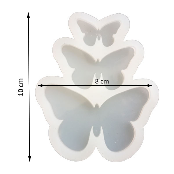 قالب سیلیکونی مدل پروانه سه تایی رزینی کد 39