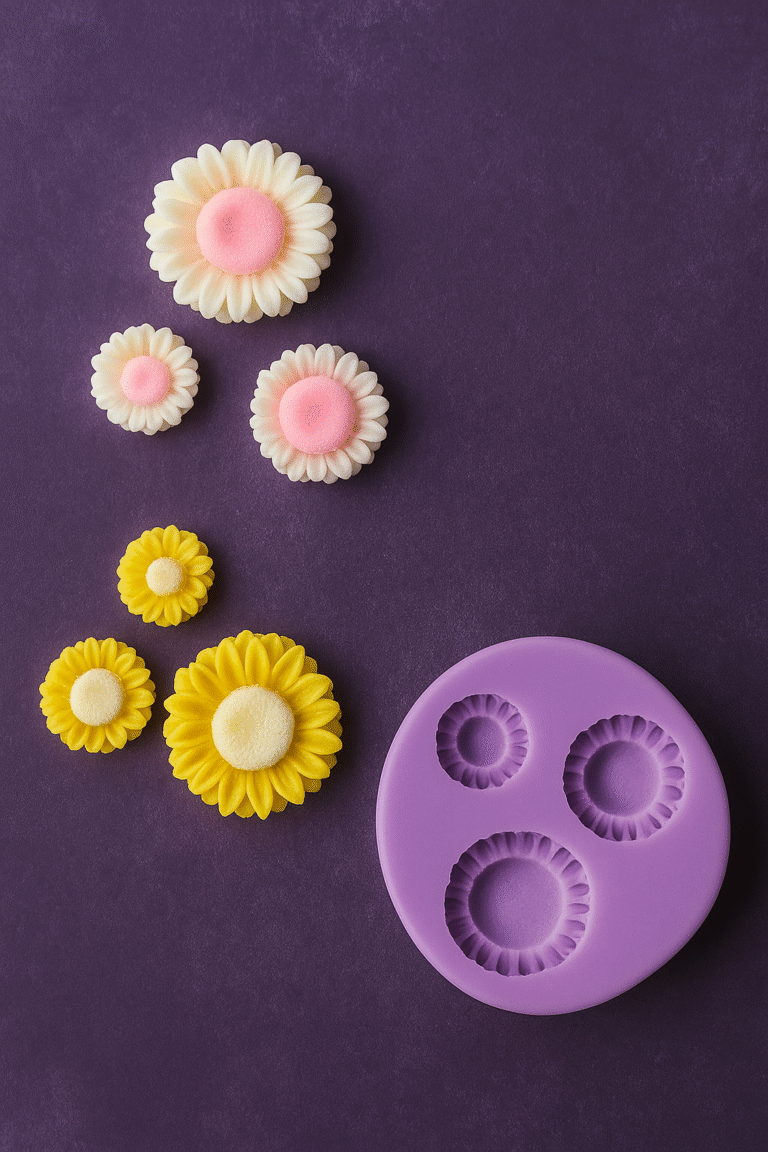 قالب شمع گل آفتاب گردان سه تایی