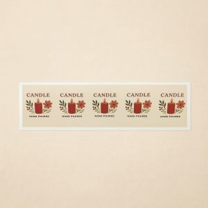 لیبل شمع سازی طرح HAND POURED سایز3*4