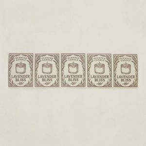 لیبل شمع سازی طرح LAVENDER BLISS سایز3*4