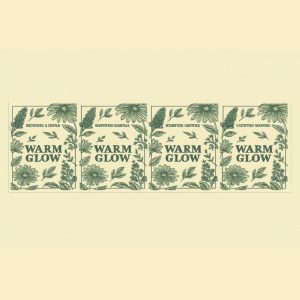 لیبل شمع سازی طرح WARM GLOW سایز3*4